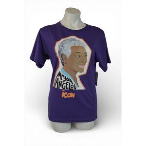 Maya Angelou Icon T-Shirt Purple Graphic Tee Women’s Small NWT